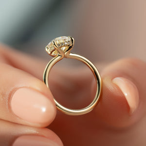 The Sarah Set With A 1 Carat Pear Moissanite