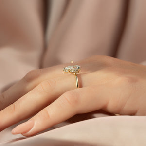 The Sarah Set With A 1 Carat Pear Moissanite
