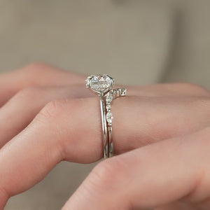 The Sarah Set With A 3 Carat Round Moissanite