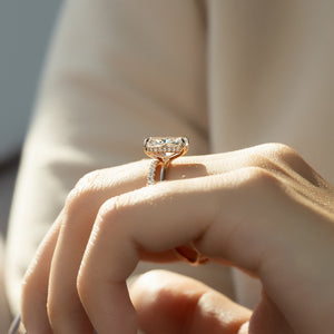 The Sarah Set With A 5 Carat Radiant Moissanite
