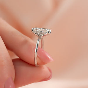 The Sarah Set With A 4 Carat Radiant Moissanite