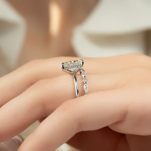 The Sarah Set With A 4 Carat Radiant Moissanite