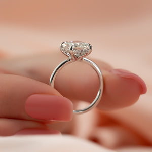 The Sarah Set With A 4 Carat Radiant Moissanite