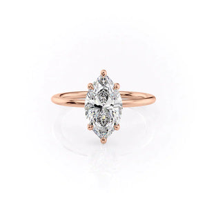 The Sarah Set With A 1.5 Carat Marquise Lab Diamond