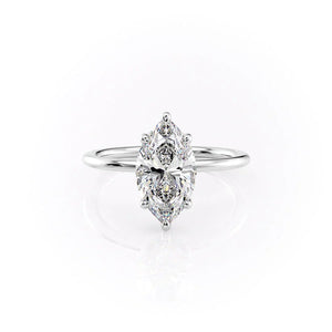 The Sarah Set With A 4 Carat Marquise Moissanite