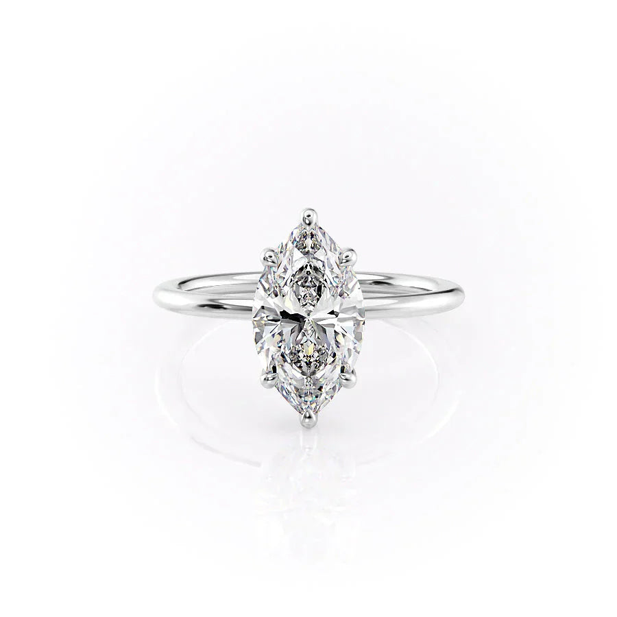 The Sarah Set With A 1 Carat Marquise Moissanite