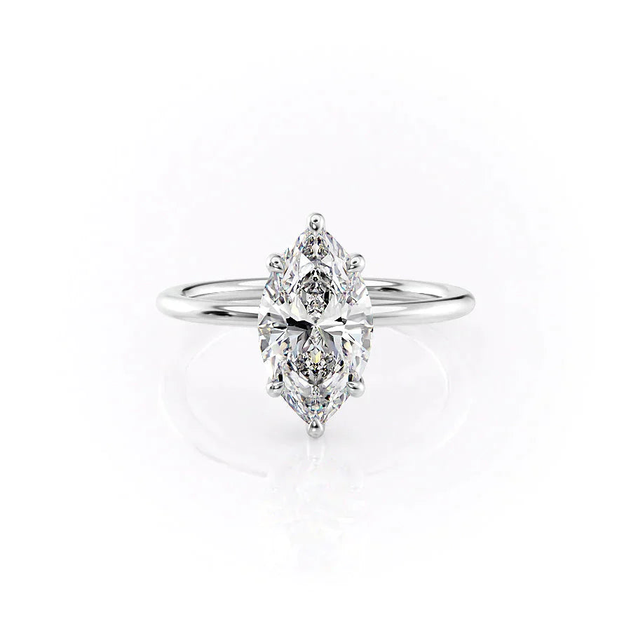 The Sarah Set With A 1 Carat Marquise Lab Diamond
