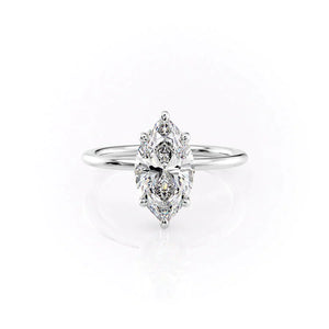 The Sarah Set With A 1 Carat Marquise Lab Diamond