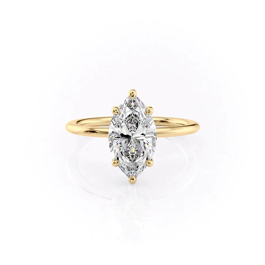 The Sarah Set With A 1 Carat Marquise Lab Diamond
