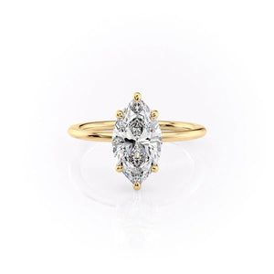 The Sarah Set With A 2 Carat Marquise Moissanite