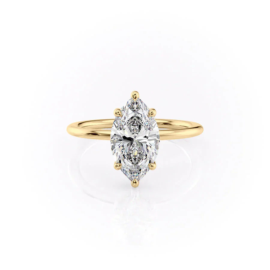 The Sarah Set With A 4 Carat Marquise Moissanite