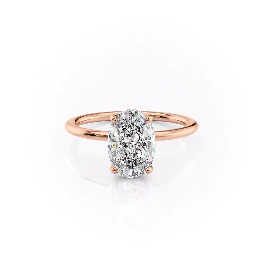 The Sarah Set With A 3 Carat Oval Moissanite