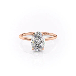 The Sarah Set With A 1 Carat Oval Lab Diamond