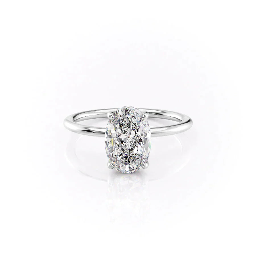 The Sarah Set With A 2 Carat Oval Moissanite