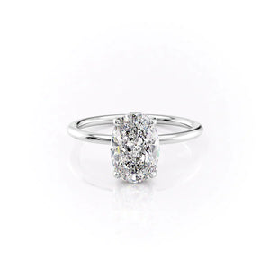 The Sarah Set With A 2 Carat Oval Moissanite