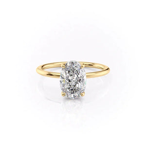 The Sarah Set With A 4 Carat Oval Moissanite