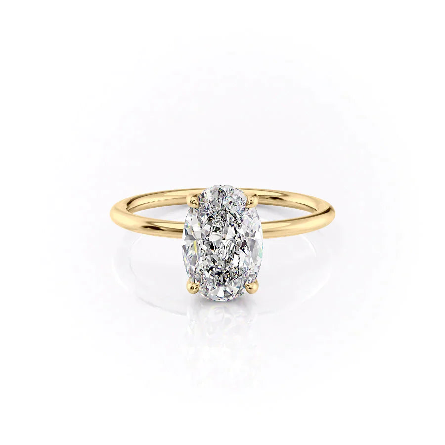 The Sarah Set With A 3 Carat Oval Moissanite