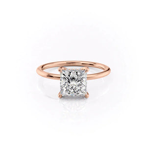 The Sarah Set With A 2 Carat Princess Moissanite