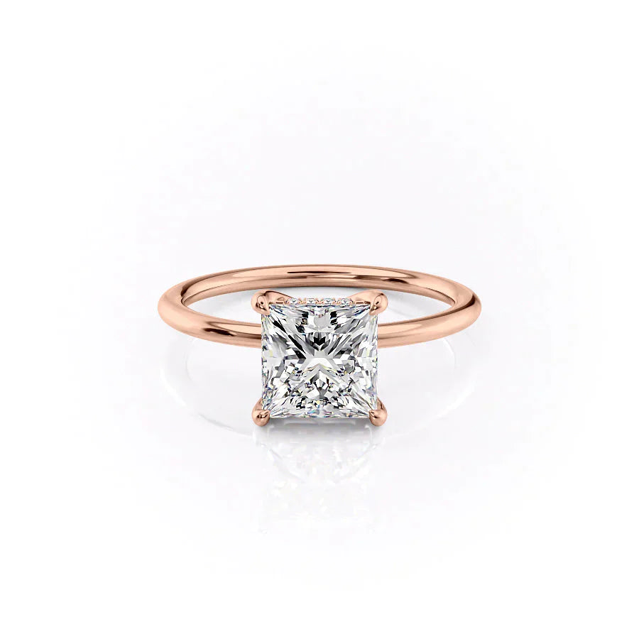 The Sarah Set With A 4 Carat Princess Moissanite