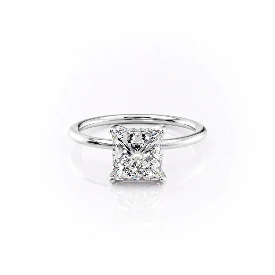 The Sarah Set With A 1 Carat Princess Moissanite
