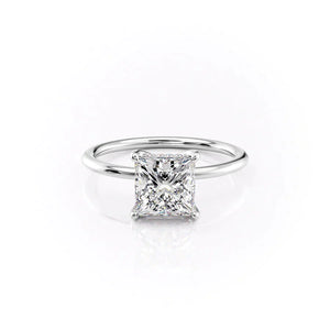 The Sarah Set With A 2 Carat Princess Lab Diamond