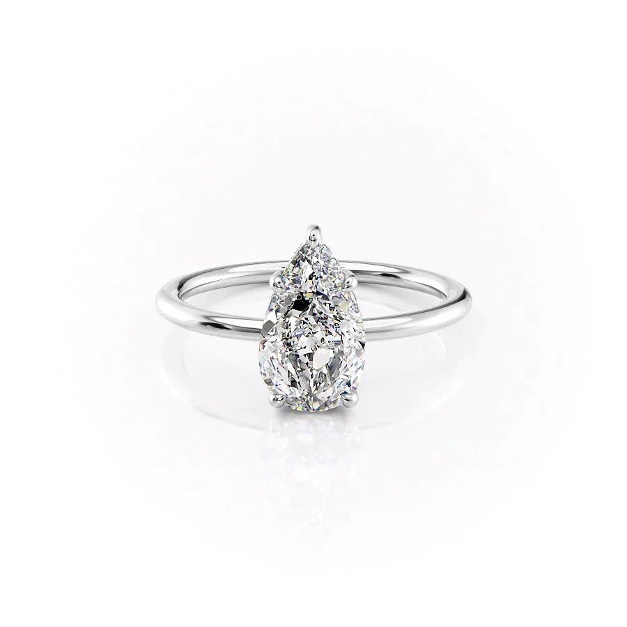 The Sarah Set With A 1 Carat Pear Moissanite