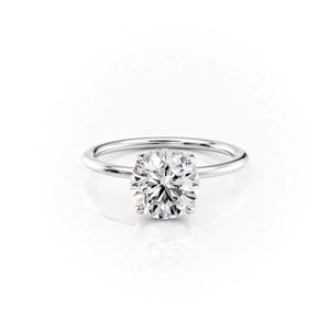 The Sarah Set With A 5 Carat Round Moissanite