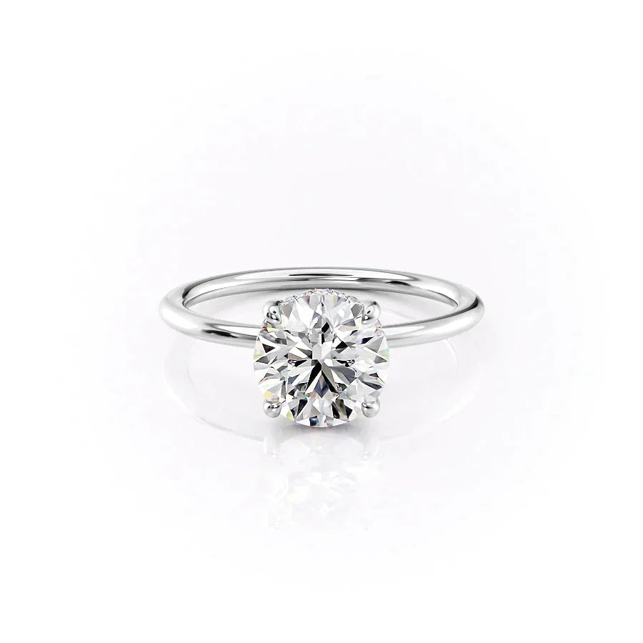The Sarah Set With A 2.5 Carat Round Lab Diamond