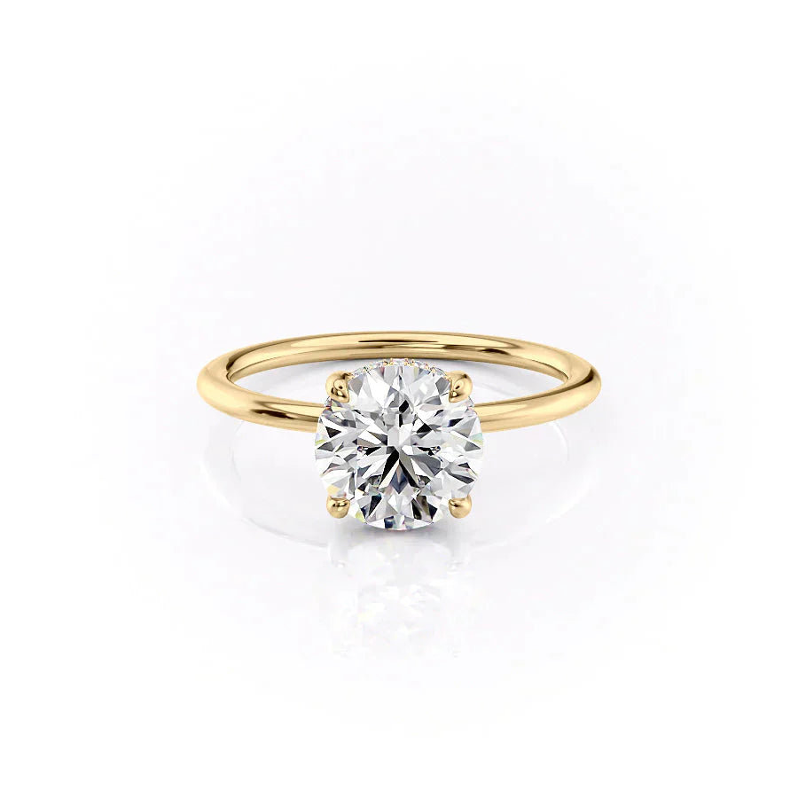 The Sarah Set With A 2 Carat Round Moissanite