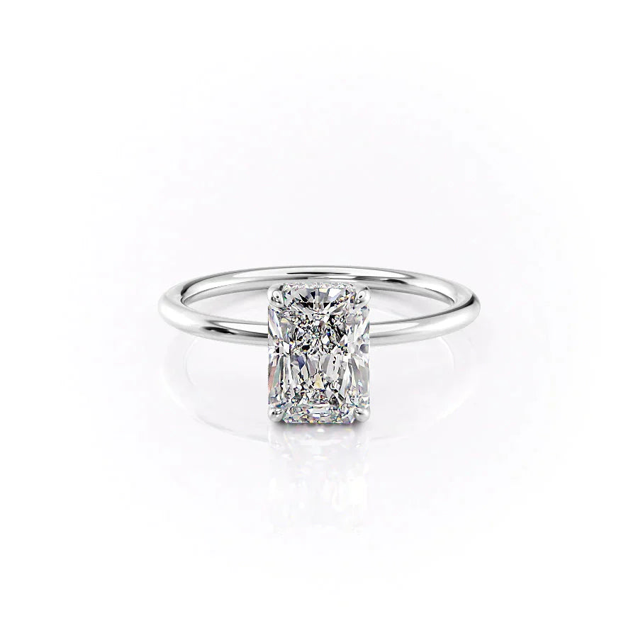 The Sarah Set With A 1.5 Carat Radiant Lab Diamond