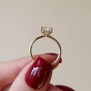 The Pave Sarah Set With A Radiant Lab Diamond