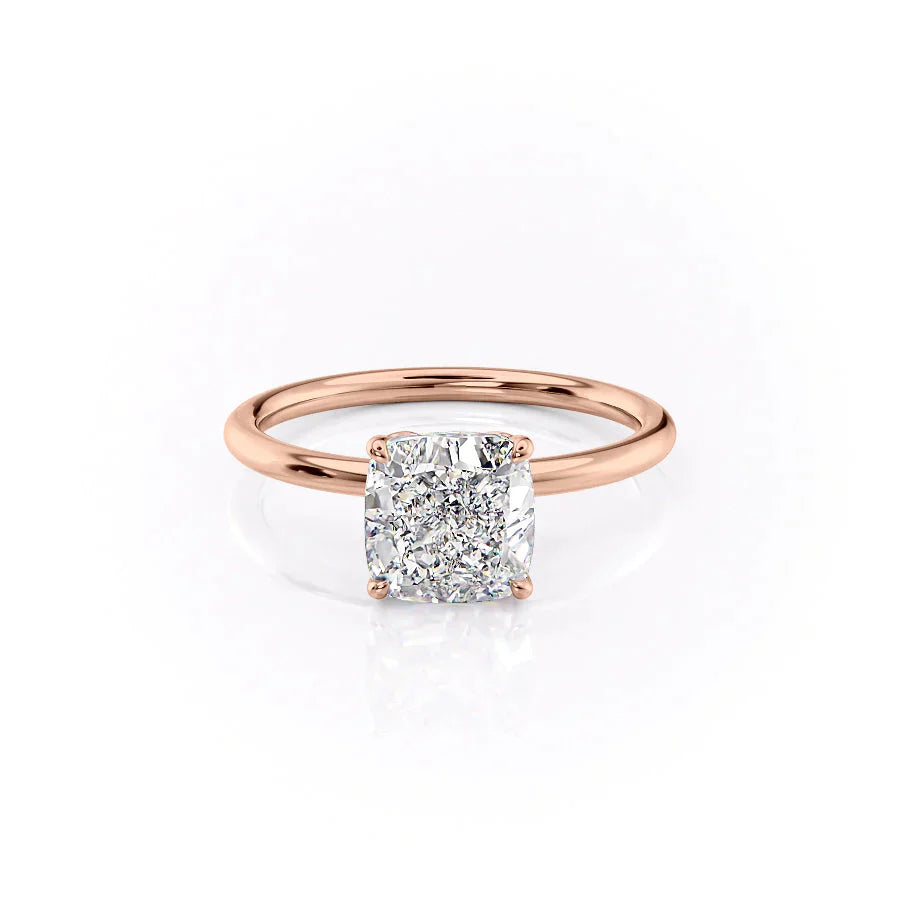The Lily Set With A 3 Carat Cushion Moissanite