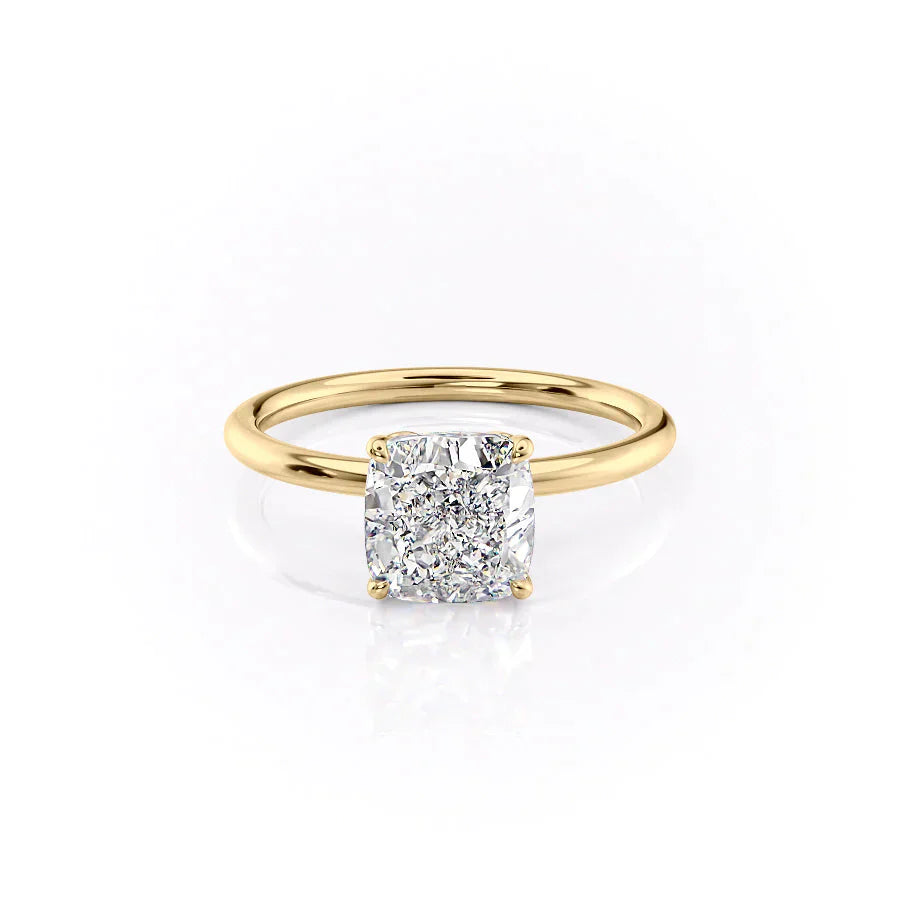 The Lily Set With A 1 Carat Cushion Moissanite