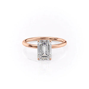 The Lily Set With A 1.5 Carat Emerald Lab Diamond