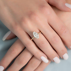 The Lily Set With A Marquise Lab Diamond