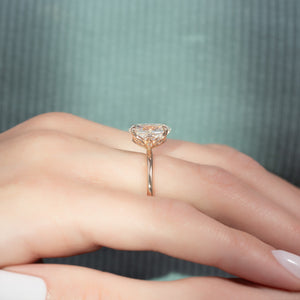 The Lily Set With A 3 Carat Oval Lab Diamond
