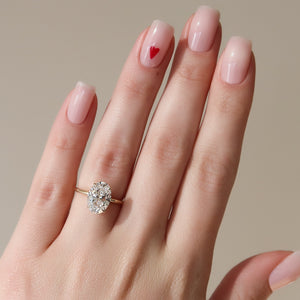 The Lily Set With A Oval Lab Diamond
