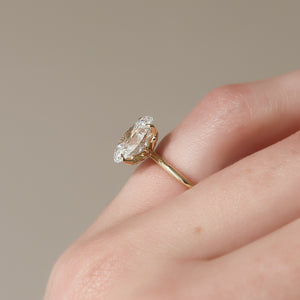 The Lily Set With A 1 Carat Oval Lab Diamond