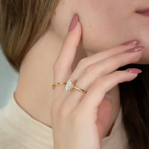 The Lily Set With A 1 Carat Oval Lab Diamond