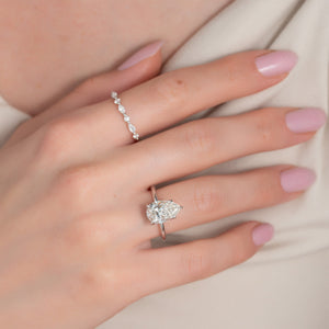 The Lily Set With A 1 Carat Pear Lab Diamond