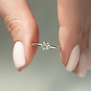 The Lily Set With A 2 Carat Round Lab Diamond