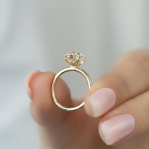 The Lily Set With A 3 Carat Round Lab Diamond