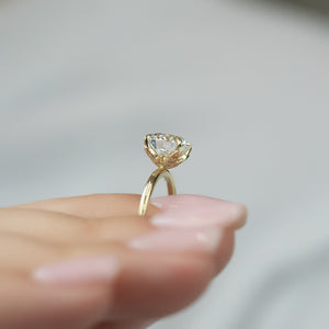 The Lily Set With A 3 Carat Round Lab Diamond