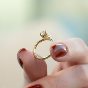 The Lily Set With A 1 Carat Radiant Lab Diamond