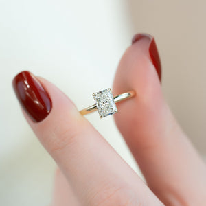 The Lily Set With A 1 Carat Radiant Lab Diamond