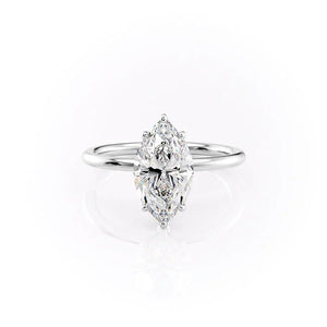The Lily Set With A 1 Carat Marquise Moissanite