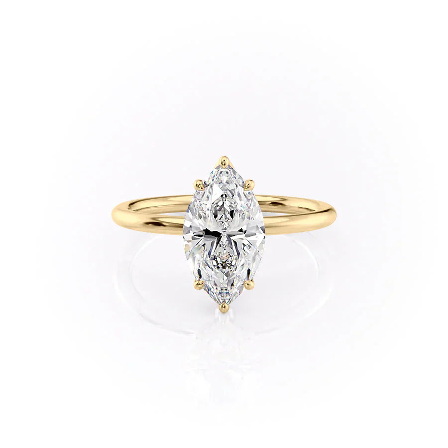 The Lily Set With A 1 Carat Marquise Moissanite