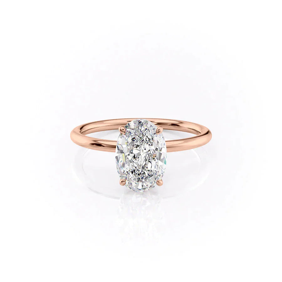 The Lily Set With A 1 Carat Oval Moissanite