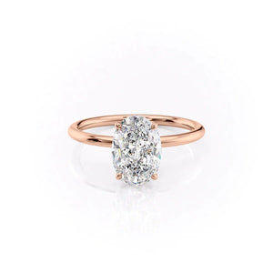 The Lily Set With A 1 Carat Oval Moissanite