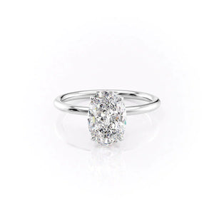 The Lily Set With A 2.5 Carat Oval Lab Diamond